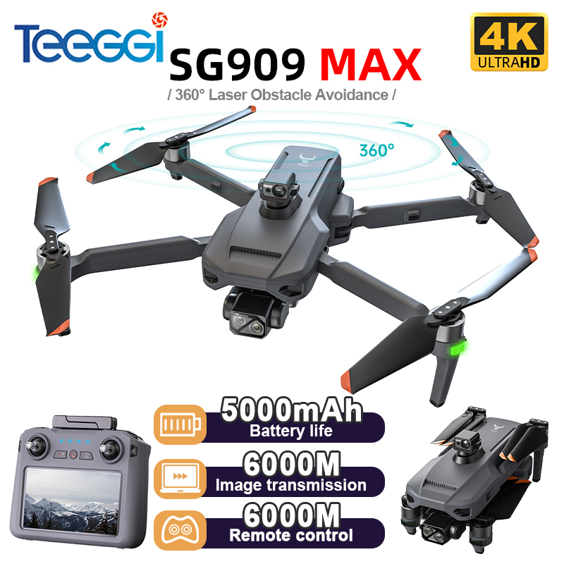 Drone Camera With Gimbal - Teeggi SG909 MAX GPS-Drohne mit 4K-Kamera,